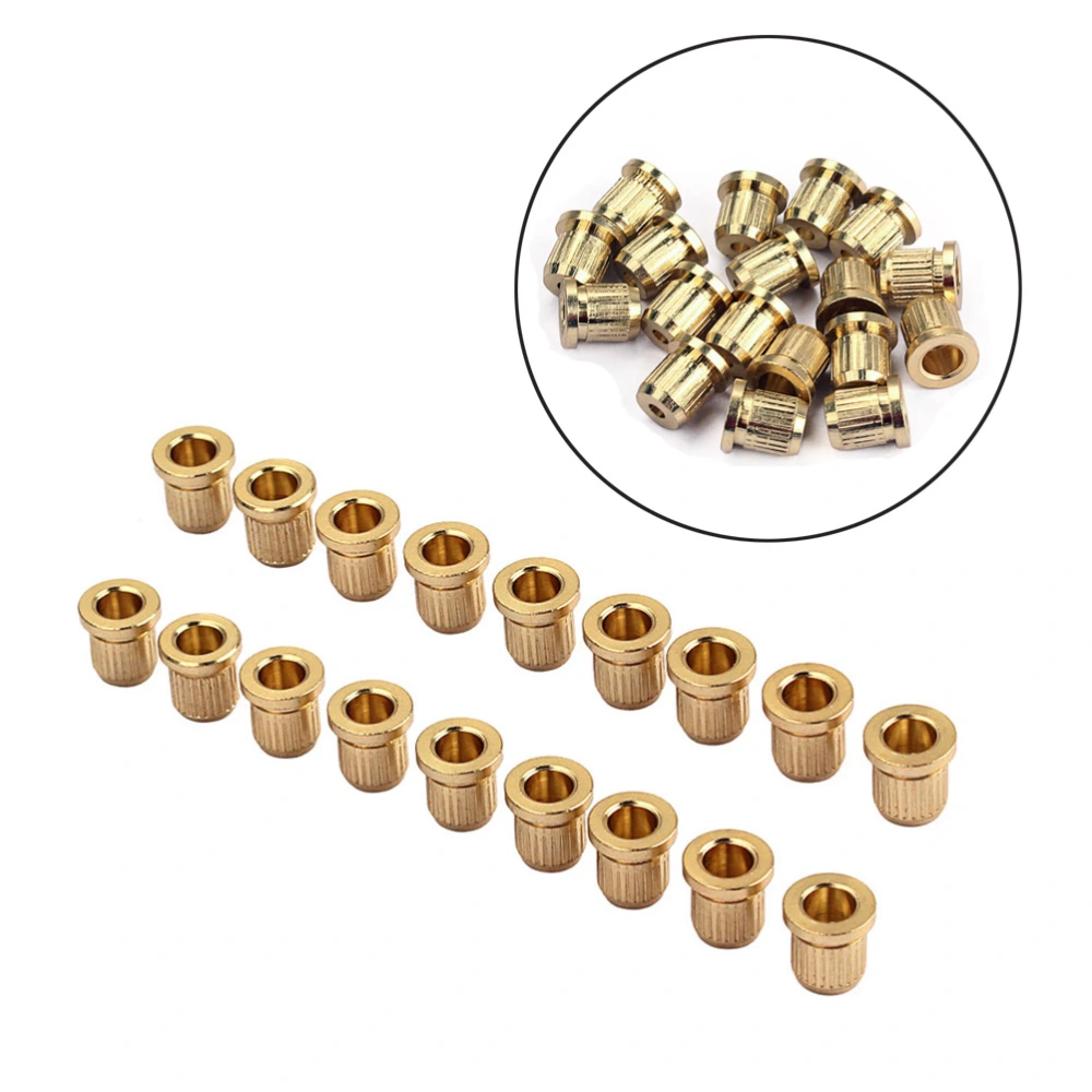 18 PCS String Ferrules for Electric Guitar (Gold)