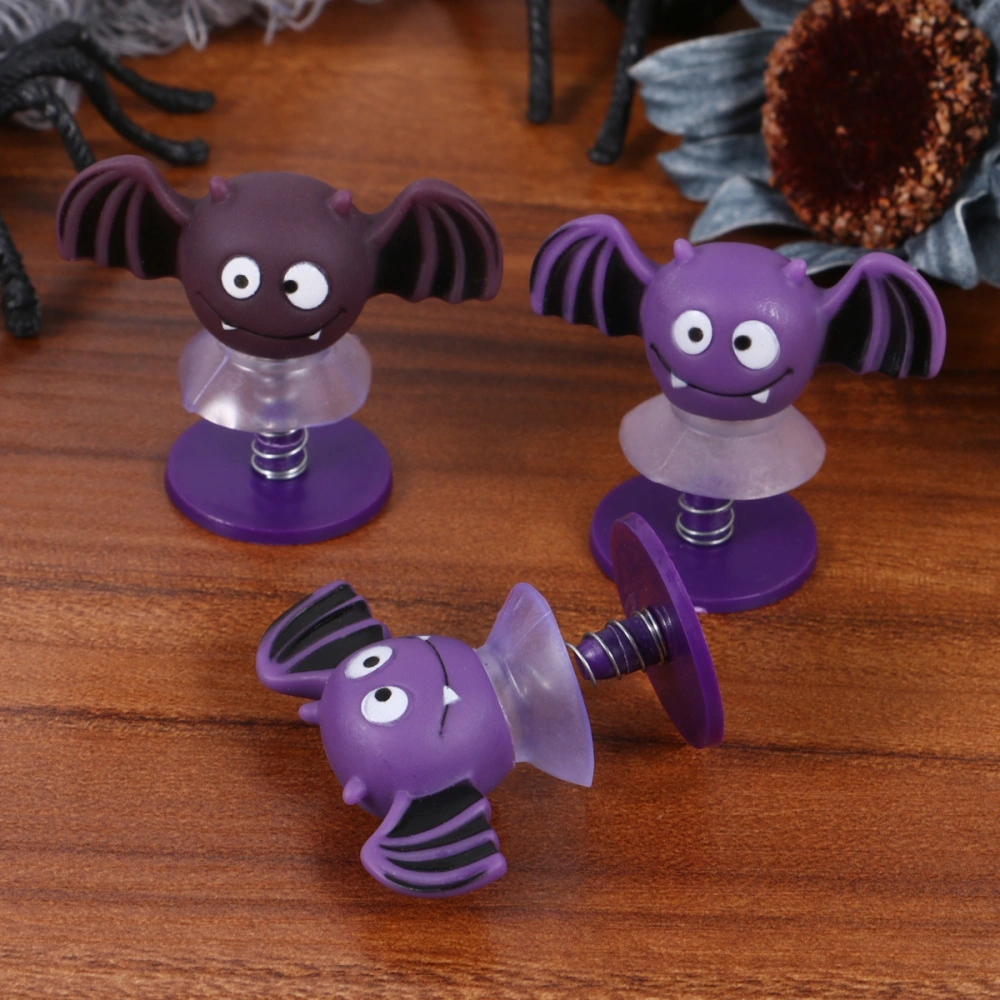 3PCS/Set Halloween Bat Shape Sucker Bouncing Style Small Toy