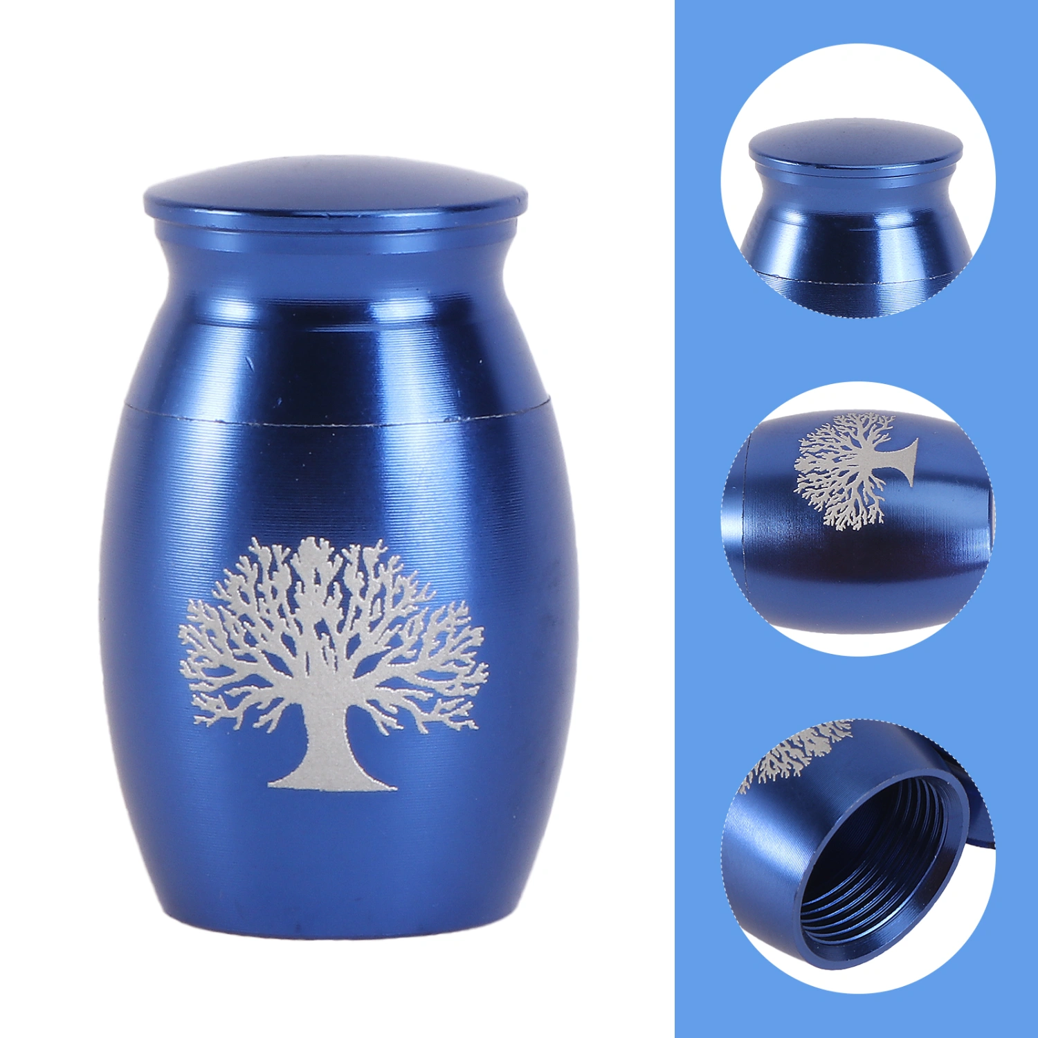1Pc Pet Cinerary Casket Stainless Steel Pet Urn Classic Pet Ash Urn Can