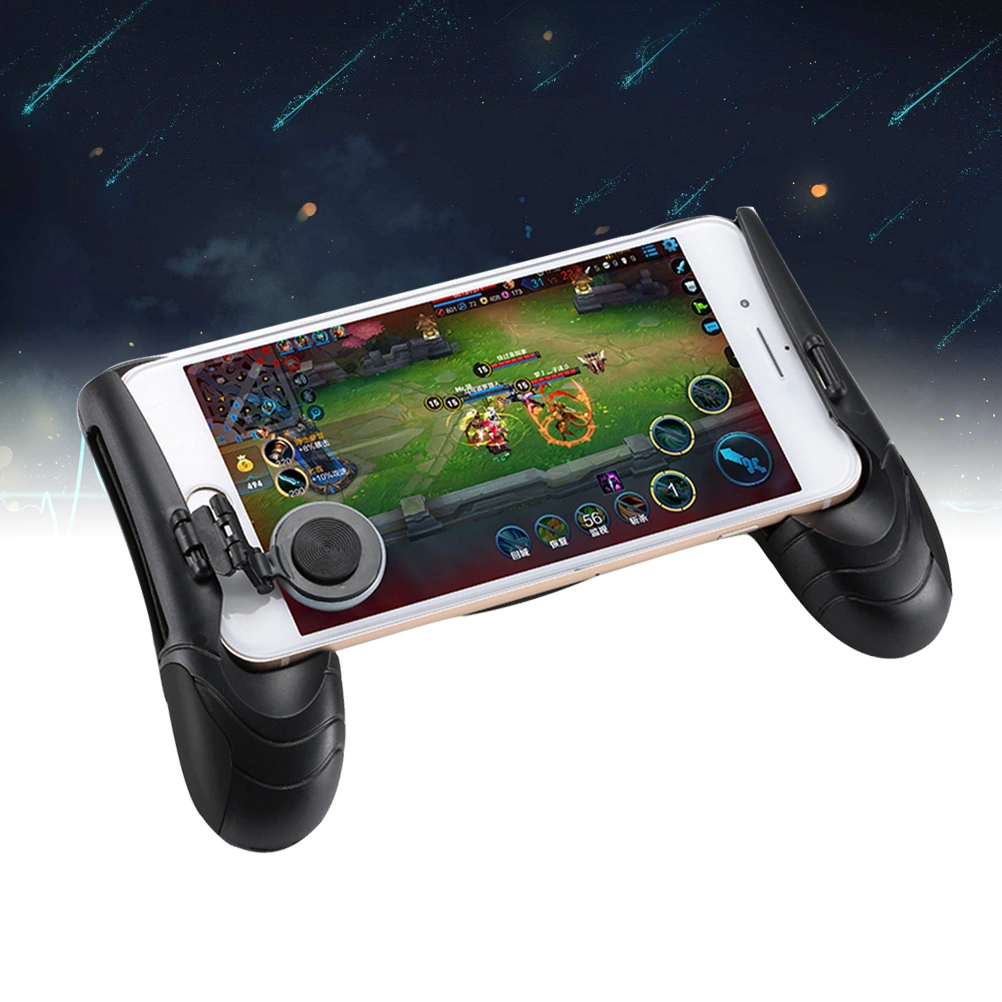 Game Controller Mobile Joystick Joypad Gamepad Ergonomic Design Handle Holder Grip Handgrip Stand Game Clutch (Black)