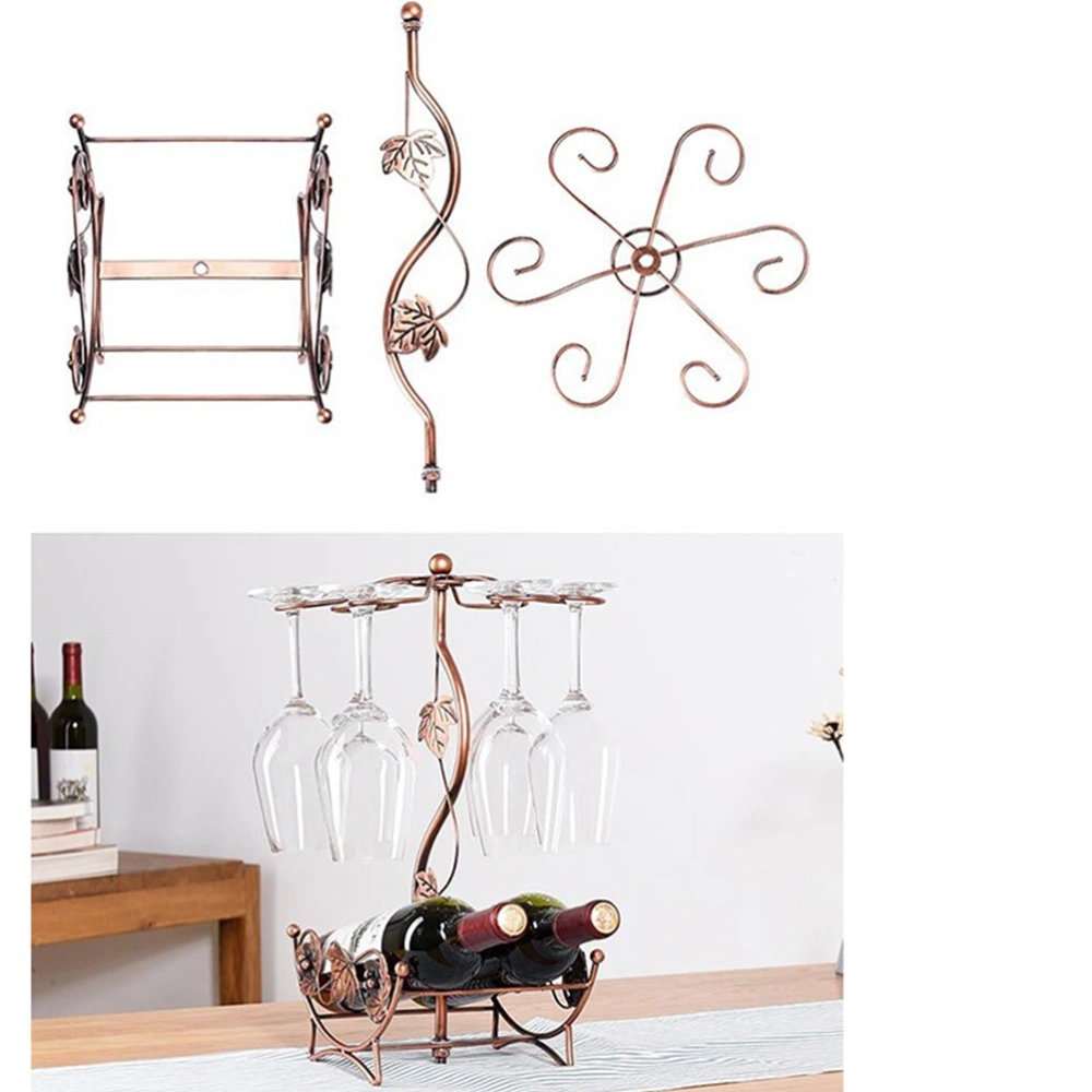 Wine Glass Hanger Double Bottle Wine Rack Decoration Wine Cabinet Decoration Wine Goblet Holder