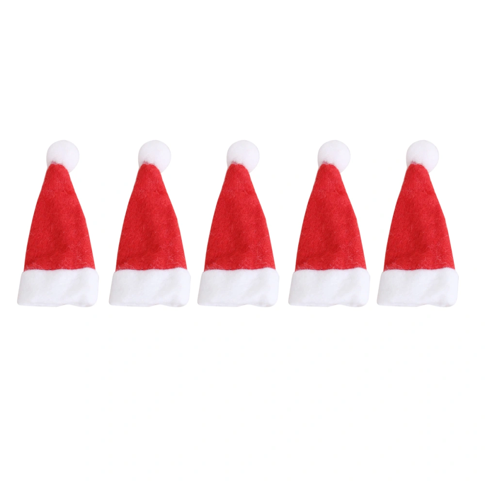 10pcs Mini DIY Christmas Hat Lollipop Candy Hat Santa Claus Hat Christmas Doll Crafts