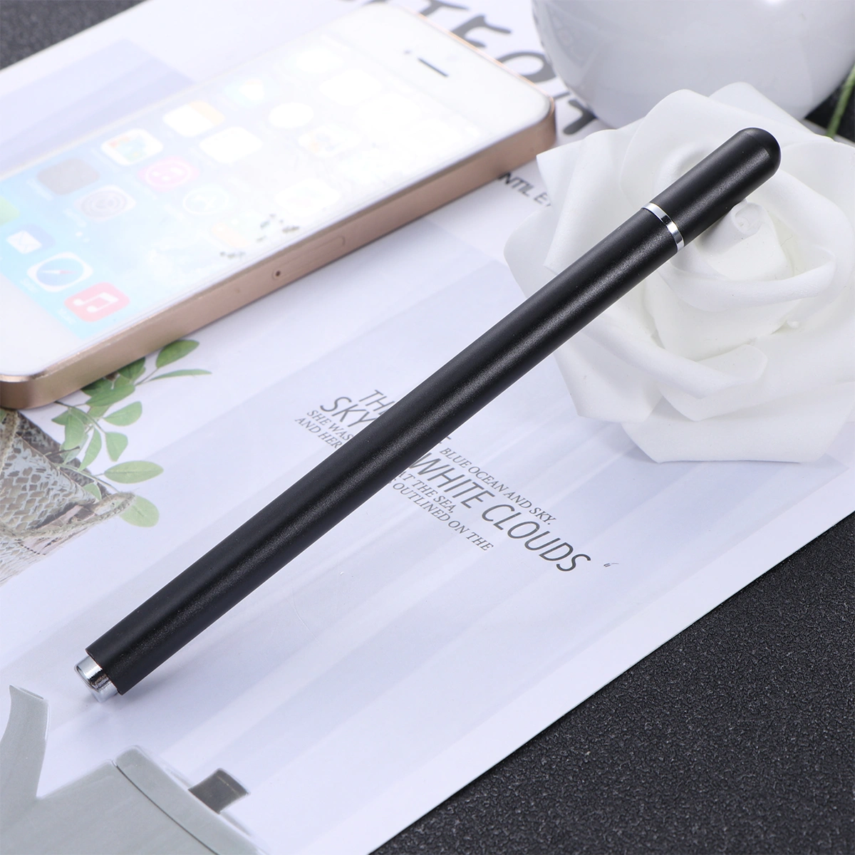 Universal Stylus Pen Stylish Disc Stylus Touch Screen Pens Capacitive Painting Pen for Phones Tablets Laptops (Black)