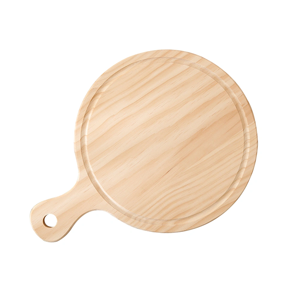 7 Inch Natural Wooden Pizza Peel Charcuterie Board Pizza Spatula Paddle for Baking Homemade Pizza and Bread 18*18*1.6cm
