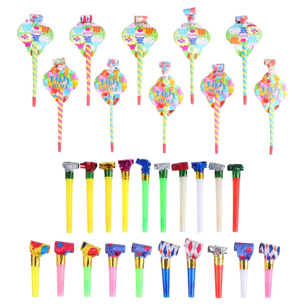 30pcs Funny Children Blowouts Whistles Cheering Whistles Party Whistles