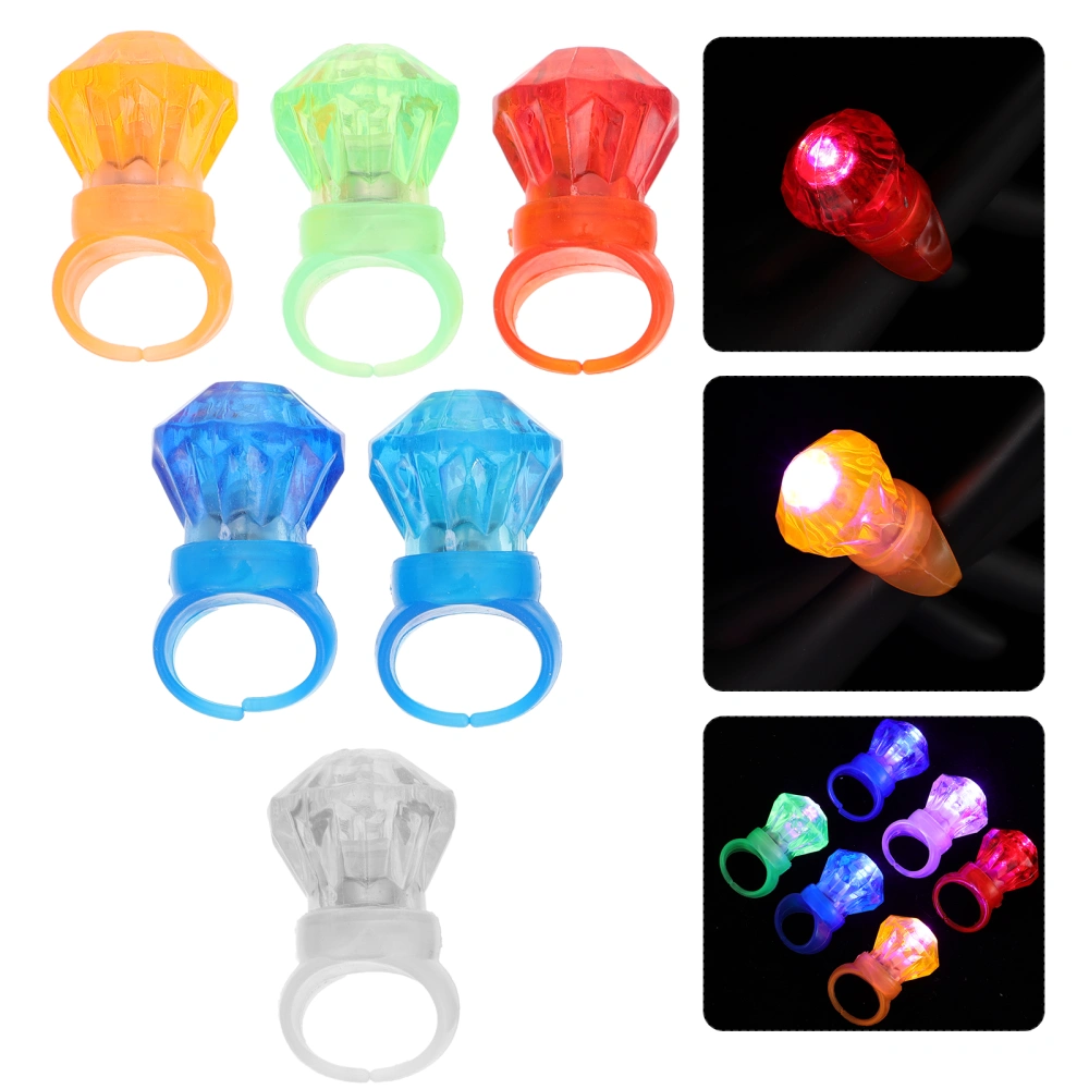 26pcs LED Flashing Rings Party Favor Finger Ring for Home Party (Random Color)