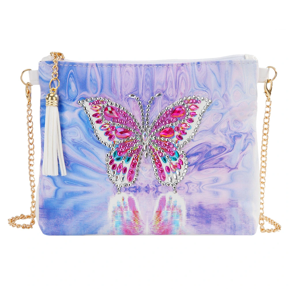 Phantom Pattern DIY Rhinestone Painting Shoulder Pouch Beads Painting Handmade Shoulder Pouch Chain Bag Fashion Durable Handbag Lady Outdoor Tote Bag