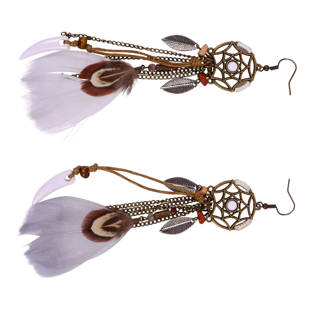 1 Pair of Earrings Romantic Stylish Bohemia Style Ear Drop Earbob for Women