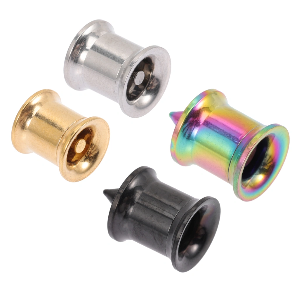 4pcs Turbine Ear Gauges Stainless Steel Gauge Earrings Tunnels for Ears