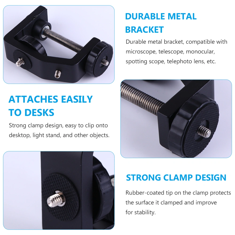 Aluminum C-Clamp Clamps Desktop Mount Holder Stand for LCD Monitor Flashlight