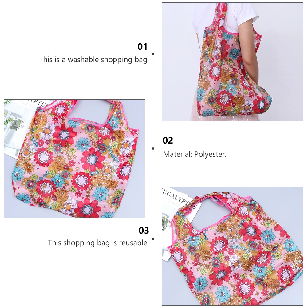 2pcs Convenient Shopping Bag Eco-Friendly Bag Sundries Tote Bag Storage Bag