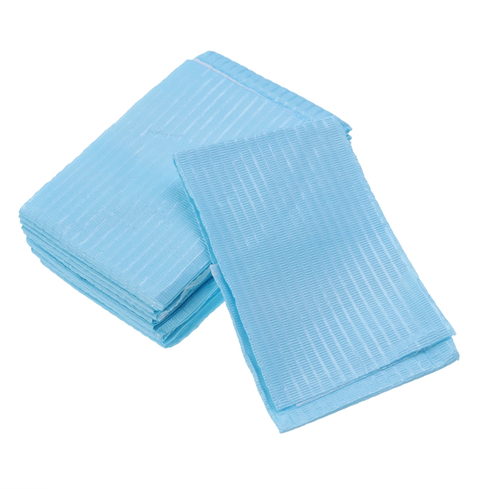 10PCS Oral Disposable Paper Dental Equipment Oral Paper Scarf Towel for Dentist Clinic Use (Random Color)