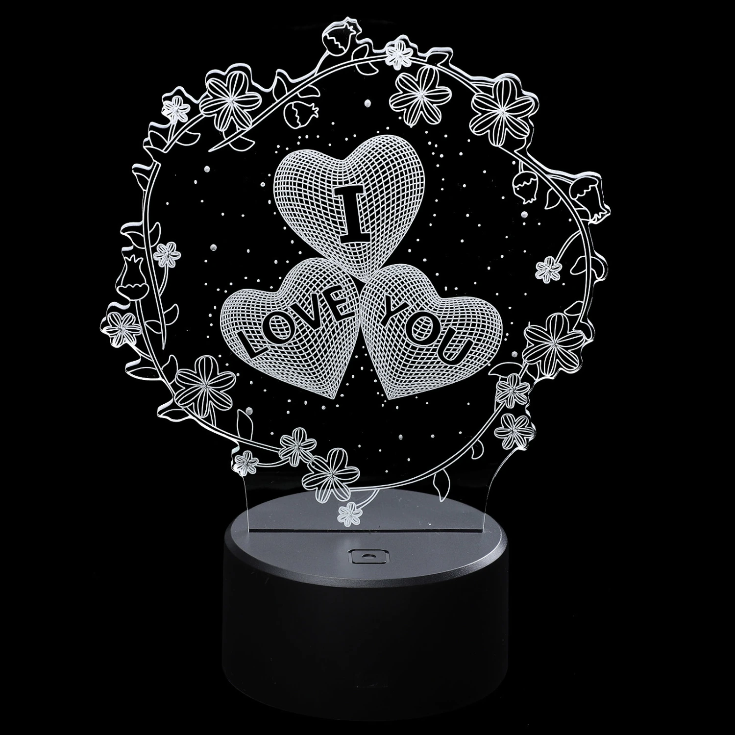 1Pc I LOVE YOU Valentine's Day Wedding Gift 3D LED Colorful Touch Lamp Decor