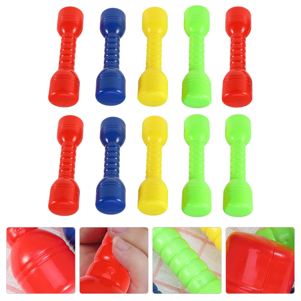 10pcs Ergonomic ABS Dumbbells Hand Bars Children Morning Exercise Barbells