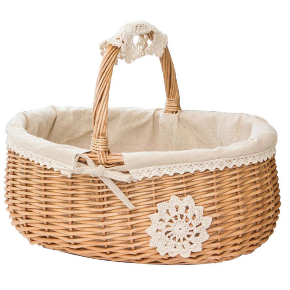 Portable Vegetable Storage Basket Rural Style Storage Basket Fruit Basket