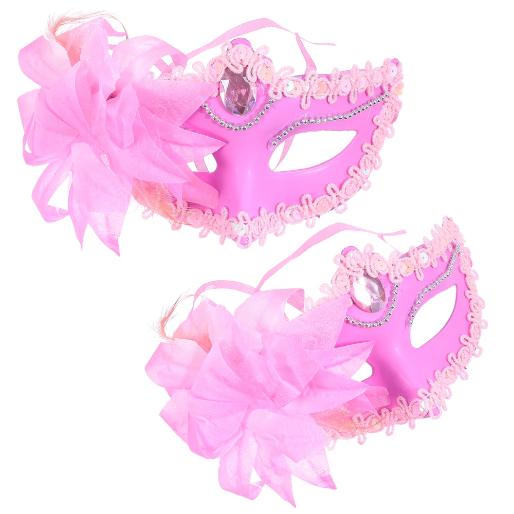 2pcs Ball Cosplay Face Covers Party Flower Masks Delicate Masquerade Masks