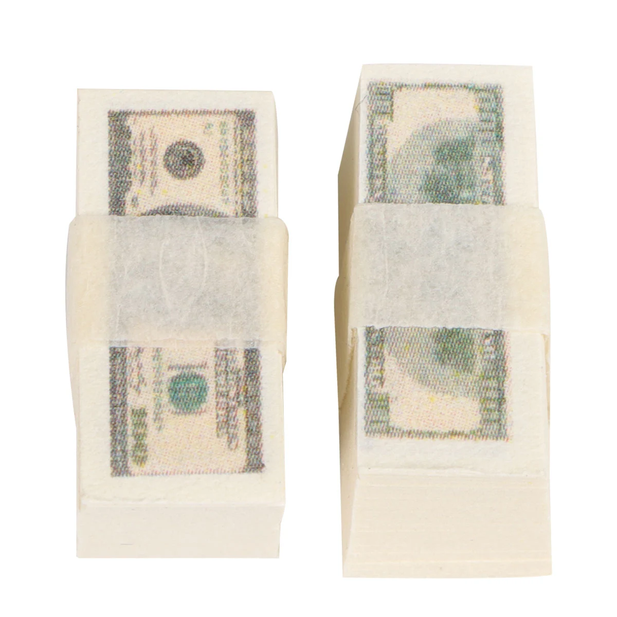 2 Bundles Simulated Dollar Doll House Accessories Mini Handmade Cash Toys Artificial Micro Decors Layout Props for Doll House Micro World Supplies (1 Dollar and 100 Dollar Pattern, 100pcs/ Bundle)
