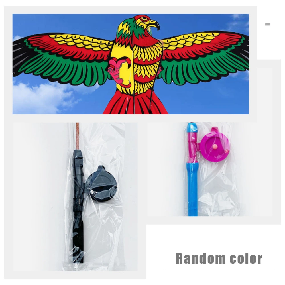 Vivid Eagle Kite Outdoor Bird Kite Easy to Fly Outdoor Kite with Fishing Pole (Random Color)