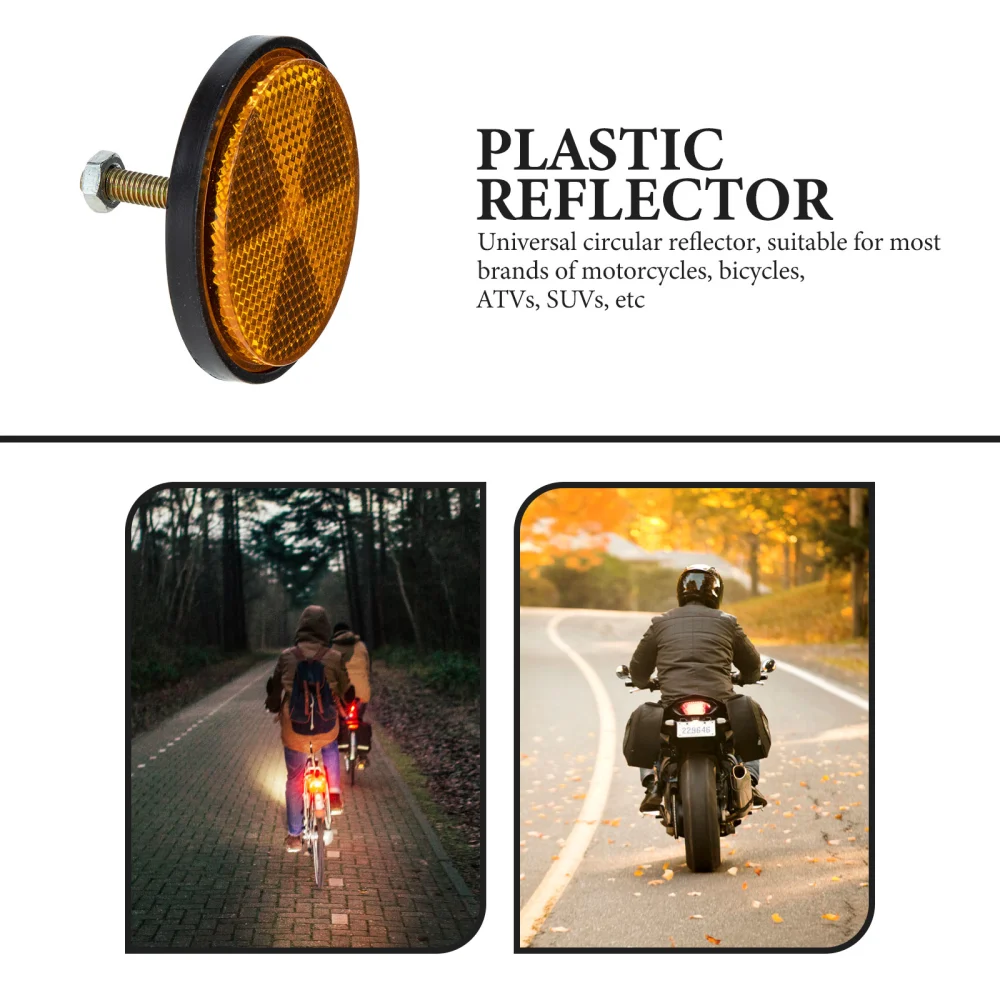 4Pcs Bike Reflector Bike Lamp Reflector Plastic Reflector Warning Reflector Bike Supplies