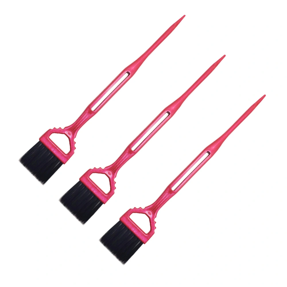 3PCS Hair Oil Treatment Brushes Hair Dye Brushes Hair Coloring Applicator Hairdressing Brush for Home Shop (Rosy)