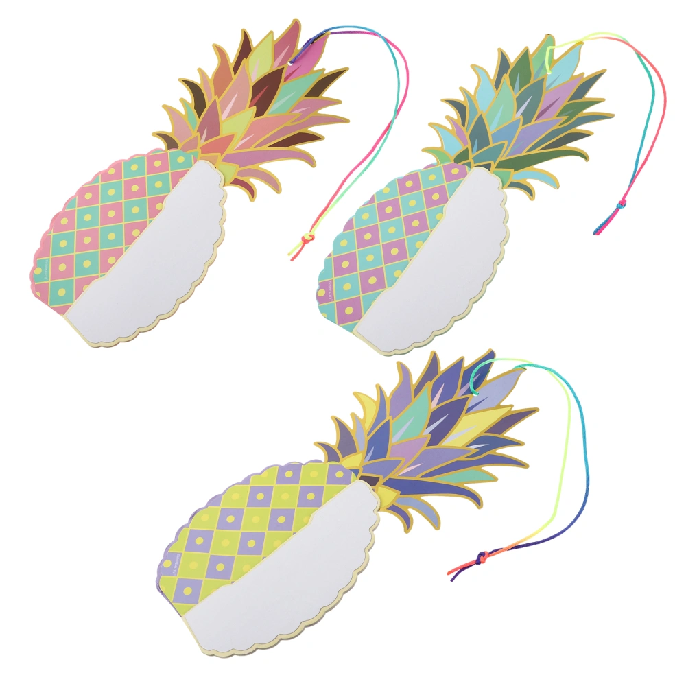 3Pcs Tropical Style Paper Pineapple Honeycomb Balls Party Hanging Decoration