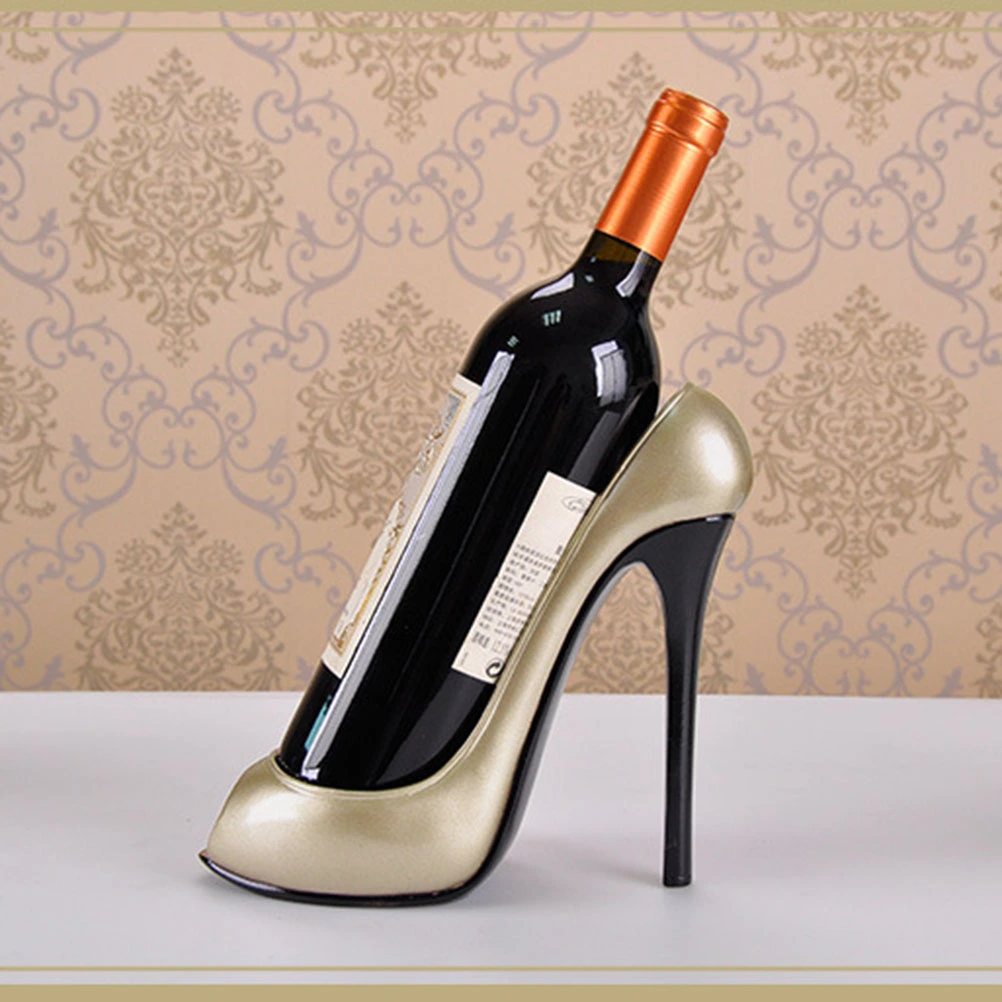 High Heel Shoe Wine Bottle Holder Wine Rack Home Decoration Ornaments Crafts (Champagne)
