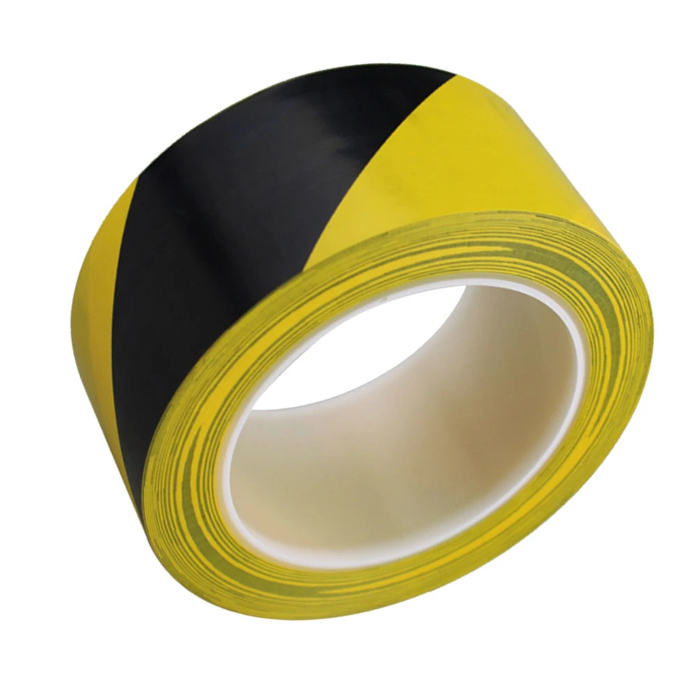 1 Roll Colorful Caution Tape Durable Waterproof PVC Warning Tapes Caution Barrier Safety Sticky Tapes for Home Warehouse Factory School(Black with Yellow)