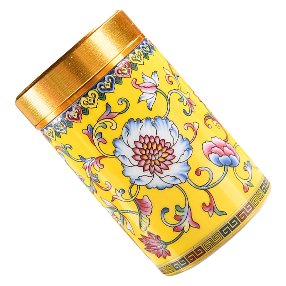 Ceramic Tea Canister Loose Tea Jar Enamel Storage Can Porcelain Container