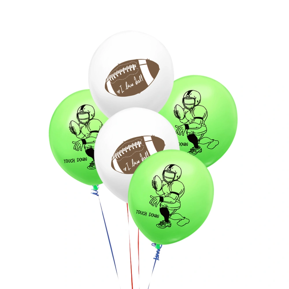 40pcs Football Theme Latex Balloons Set American Football Player Printing Balloons Set Kids Child Theme Birthday Party Supplies Decoration (20pcs Football Player and 20pcs Football Printing)