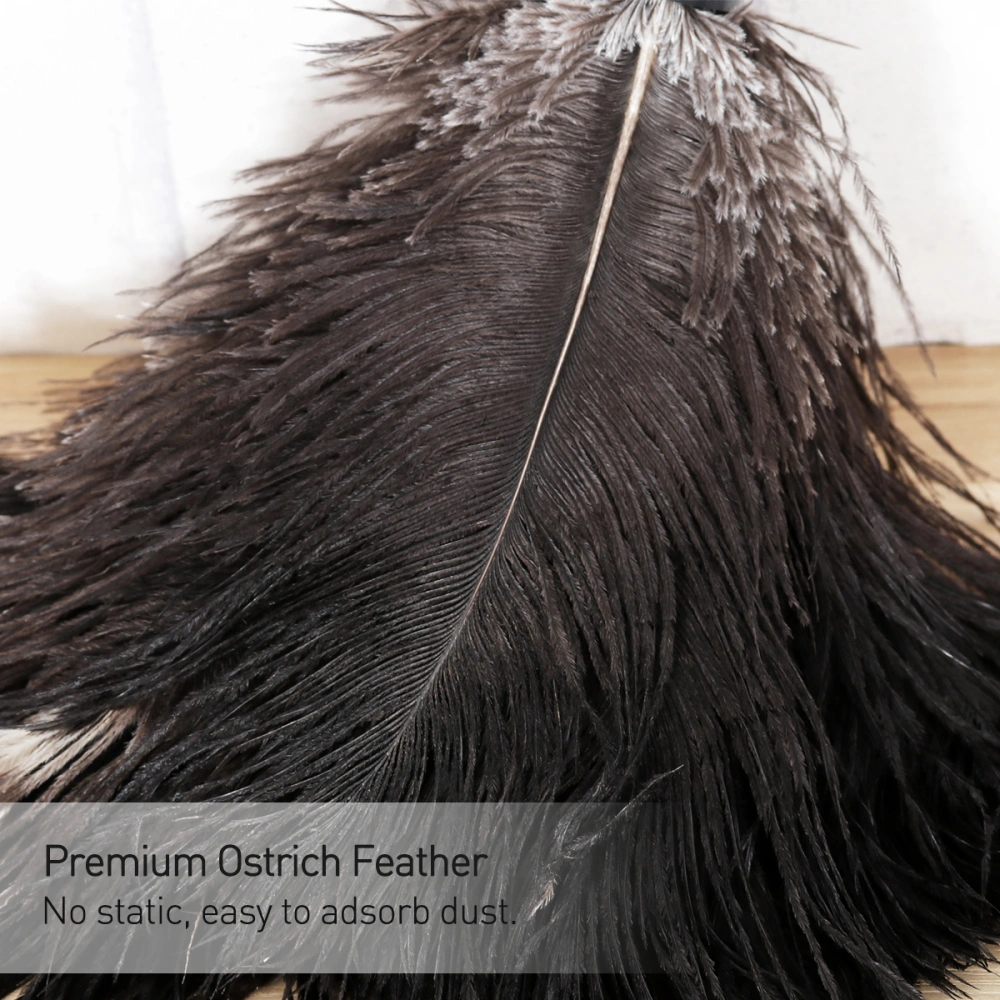 BESTOMZ Ostrich Duster Feather Dusters with Wooden Handle Cleaning Tool