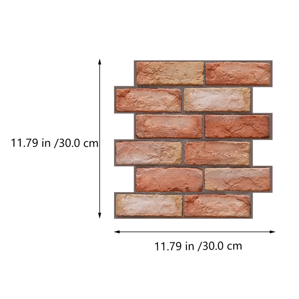 2Pcs Wall Pastes Self-adhesive Brick Texture Refurbished Wallpapers Decors