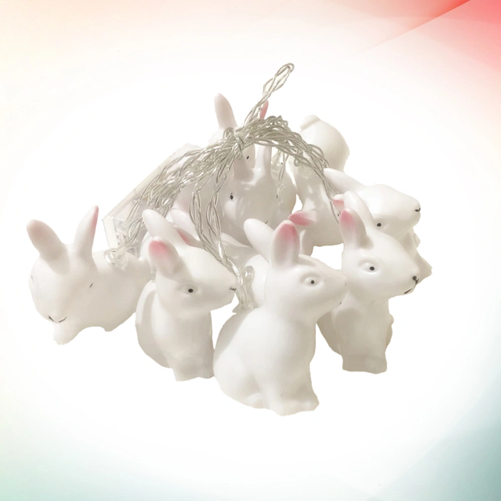 1.5 Meters Easter Rabbit String Light 10 LEDs String Lamp Holiday Decorative Light Festival Ornament Lamp for Home Party without Battery