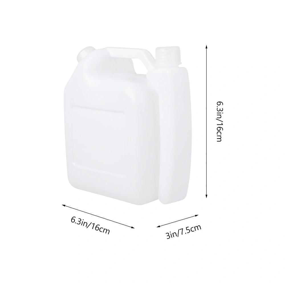 1.5L 2-Stroke Fuel Mixing Bottle Fuel Mixing Storage Bottle for Trimmer Chain Oil(White)