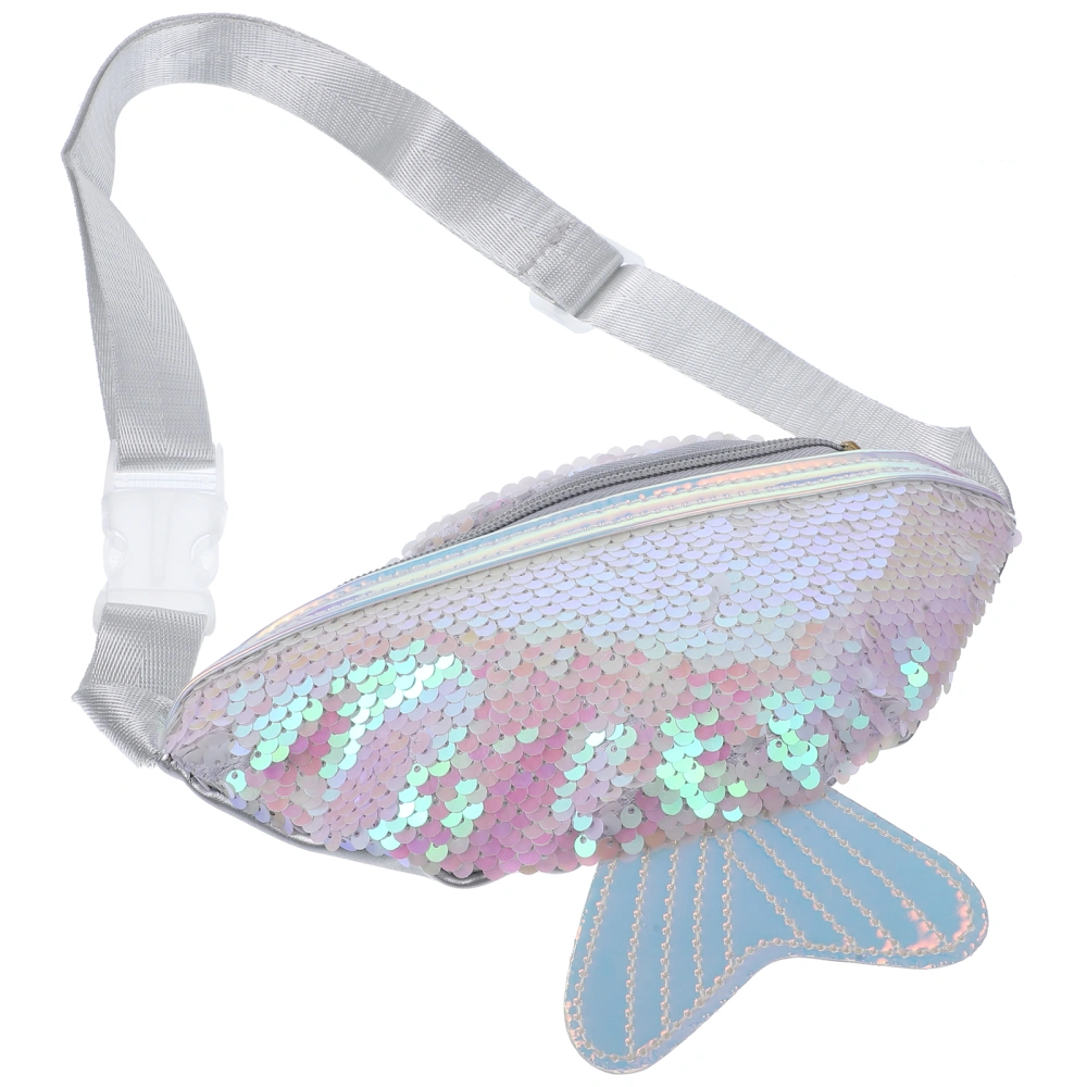 Fish Tail Women Waist Bag Multifunctional Cross Purse Cashier Bag Sequins Chest Bag Fanny White Pack Waist PouchFish Tail Women Waist Bag Multifunctional Cross Purse Cashier Bag Sequins Chest Bag Fanny White Pack Waist Pouch