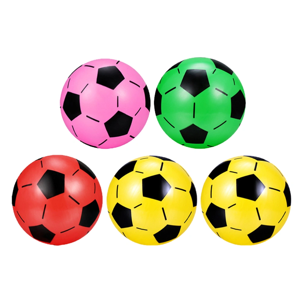 5Pcs Inflatable Soccer Balls Kids Footballs Soccer Ball Toys (Random Color)