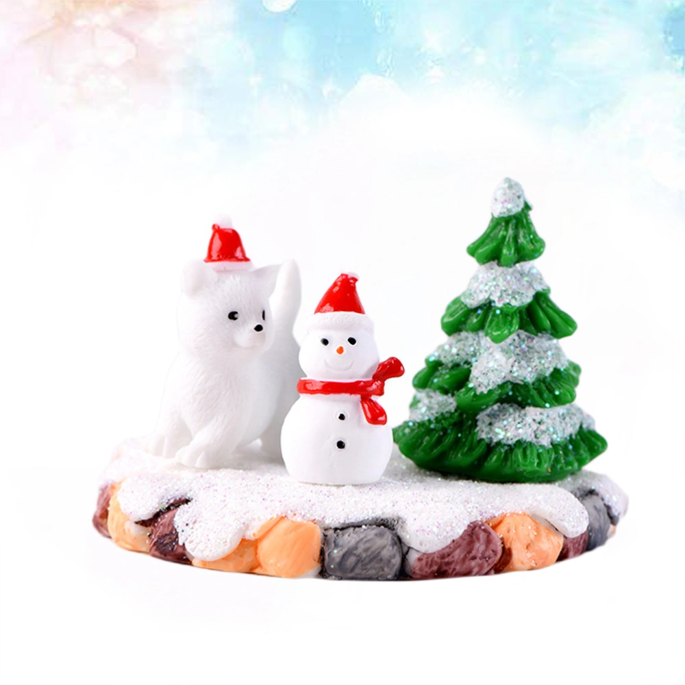 Micro Landscape Resin Craft Ornaments Desktop Ornament Decoration Crafts Ornaments Gifts Winter Four-piece