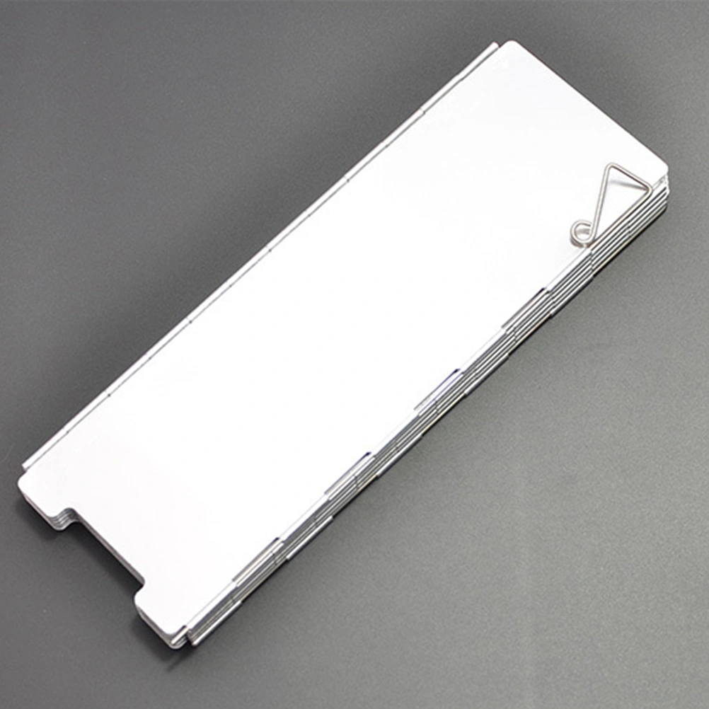 10pcs Camping Wind Shield Foldable Lightweight Aluminium Alloy Wind Shield With Cloth Bag for Barbecue Outdoor Camping Picnic