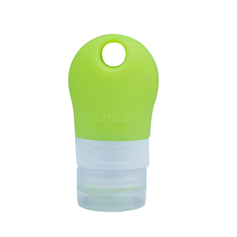 Portable Travel Bottle Soap Dispensers Silicone Bottles Countertop Lotion Containers 90ml (Light Green)