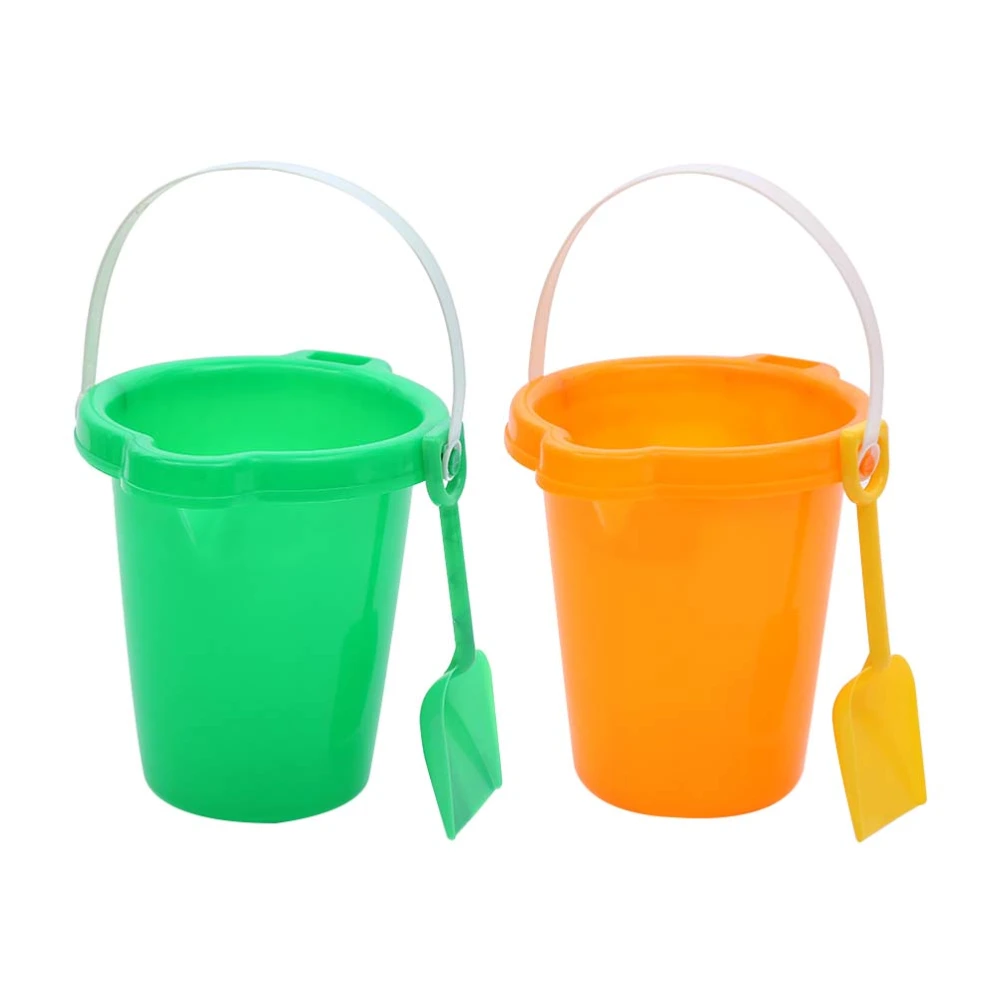 2Pcs Plastic Sand Buckets Plastic Sand Holders Sand Playing Tools for Kids