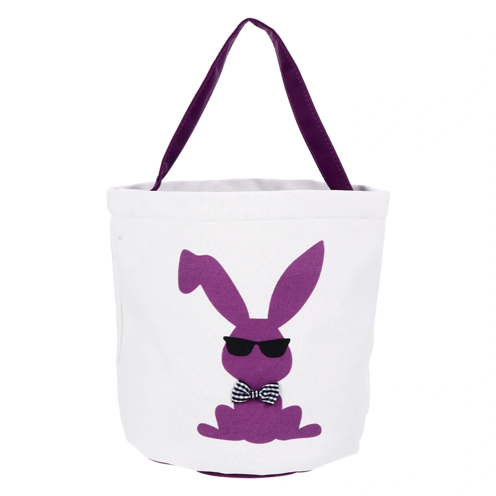 1Pc Rabbit Pattern Candy Bucket Easter Theme Candy Bag Easter Treat Basket