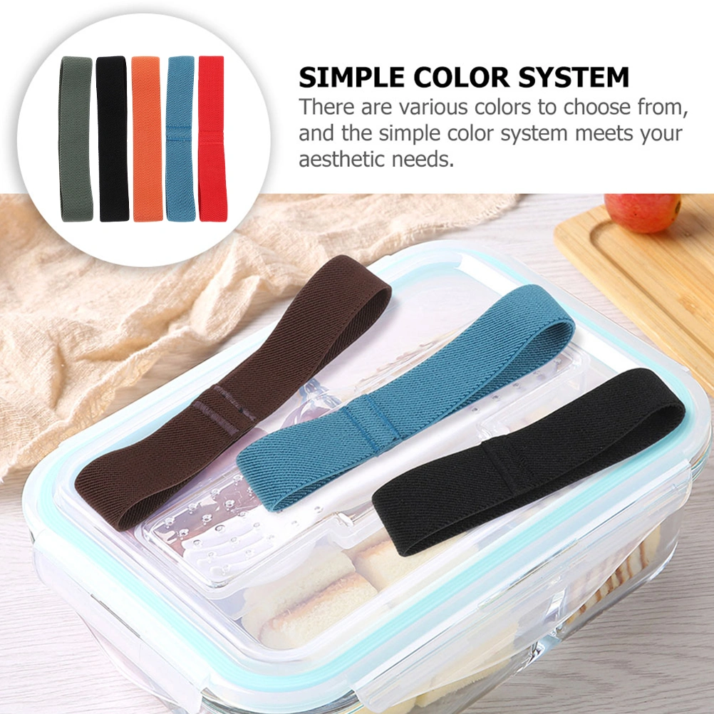 5Pcs Bento Box Straps Fixing Lunch Case Bands Multifunctional Bento Box Straps