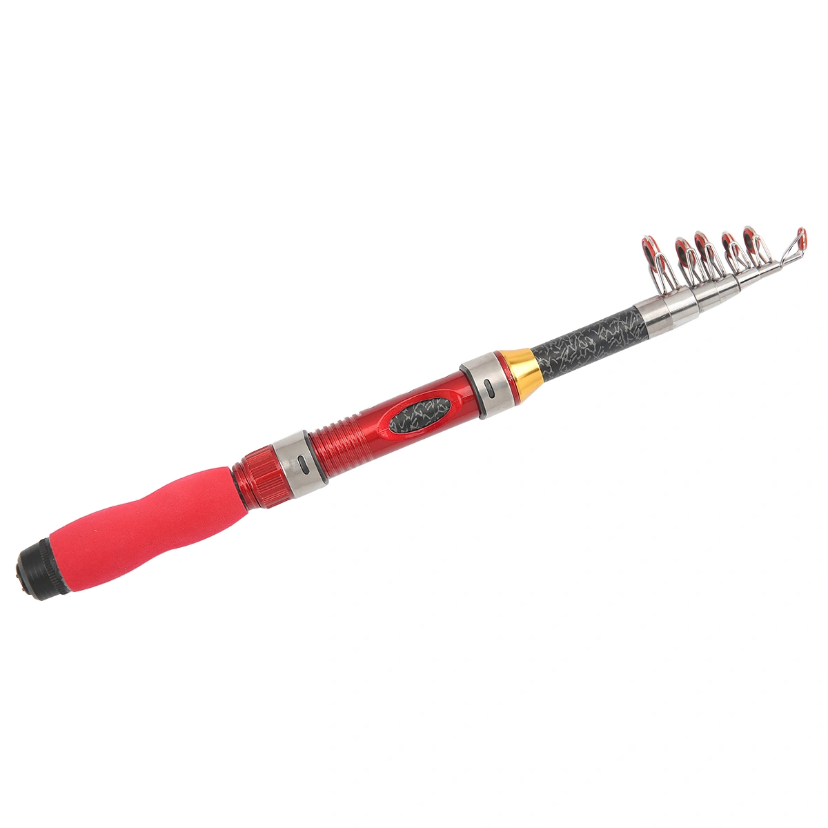 Portable Mini Freshwater Fishing Rod Telescopic Saltwater Fishing Pole Fishing Tackle Tools for Beginner Adults Kids (1.9M)