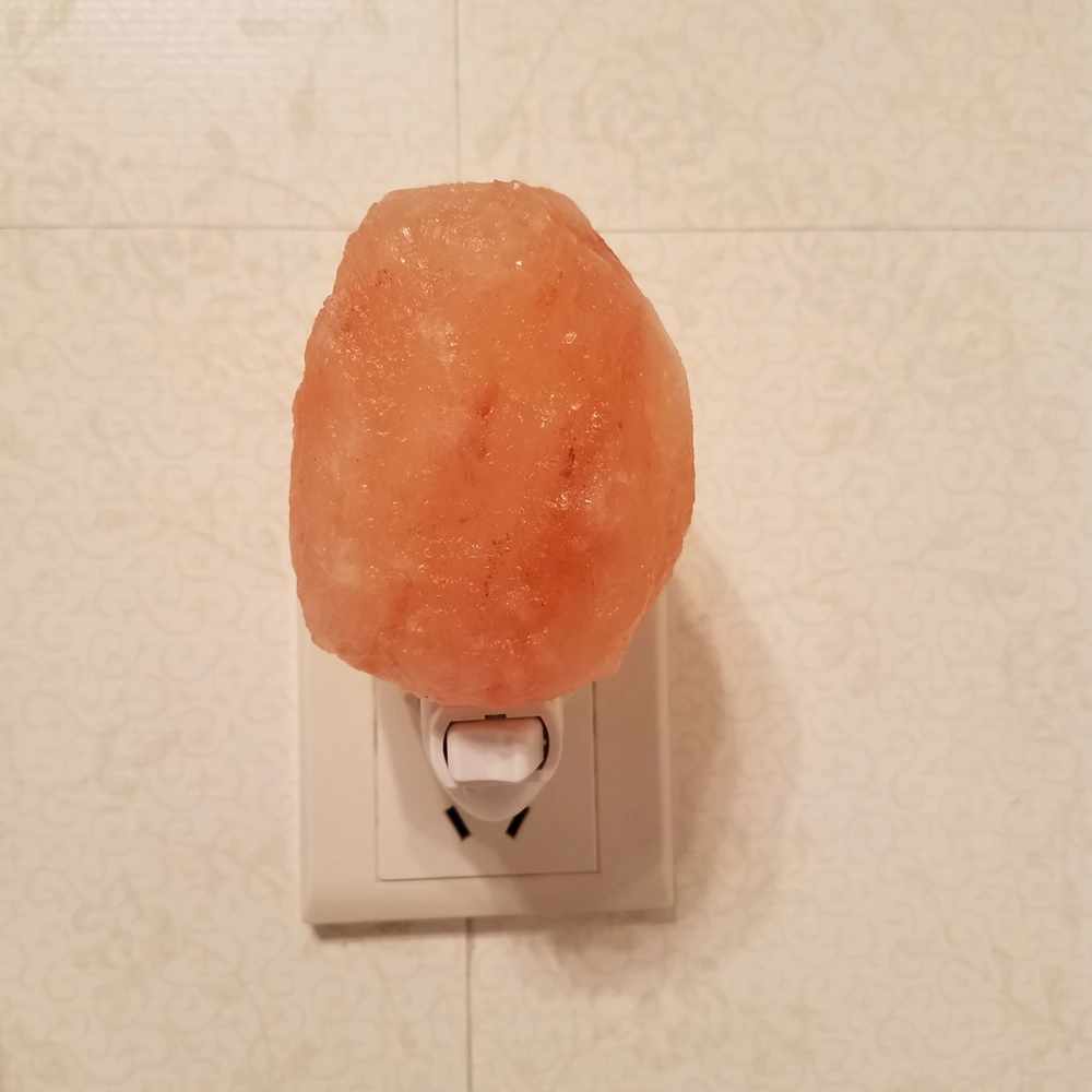 Salt Lamps Crystal Salt Lamp Night Light for Living Dining Bed Room and Office with US Plug (Warm Light)