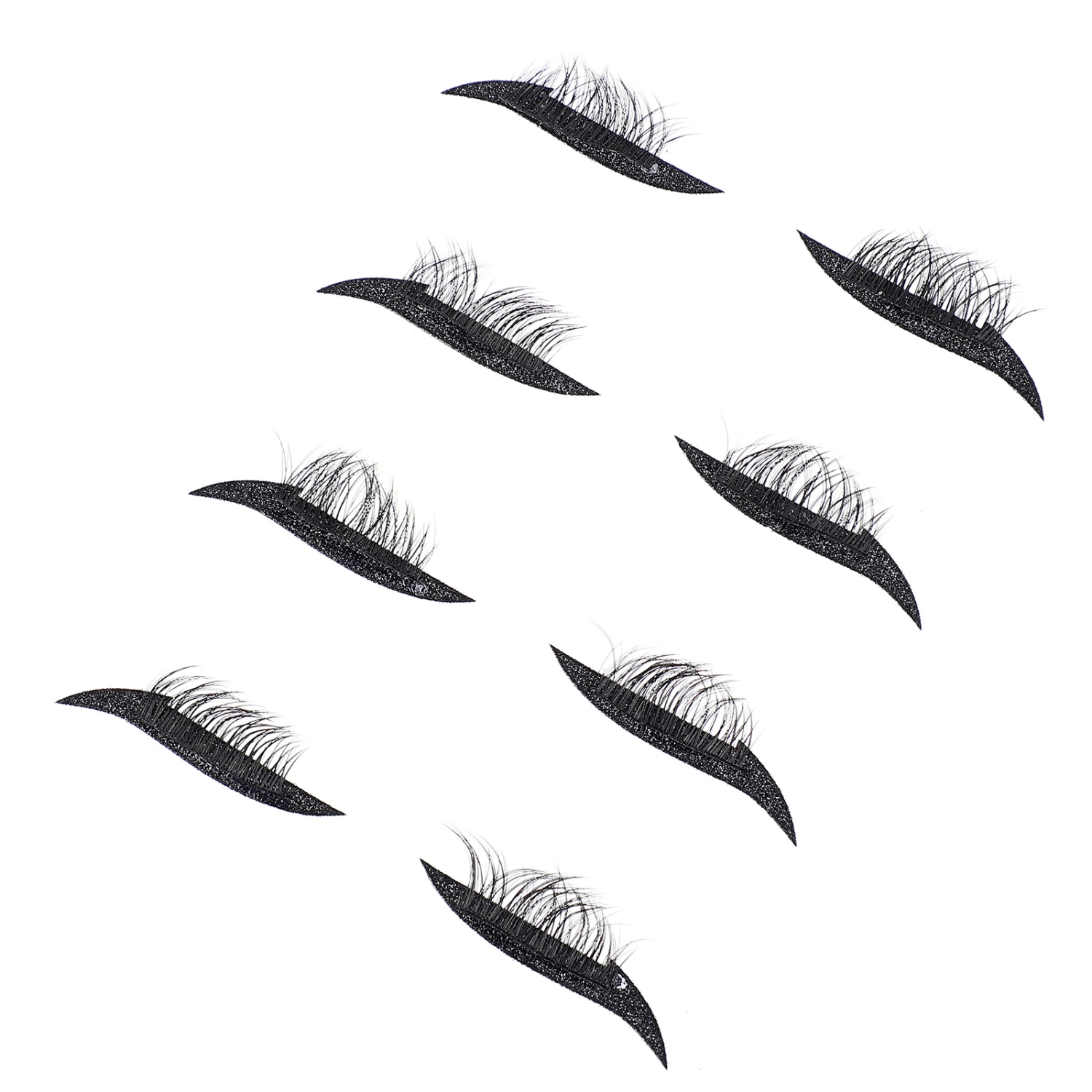 4 Pairs Glitter Black Eyeliner Decal Dense Eyelash Sticker Eyeliner Tape