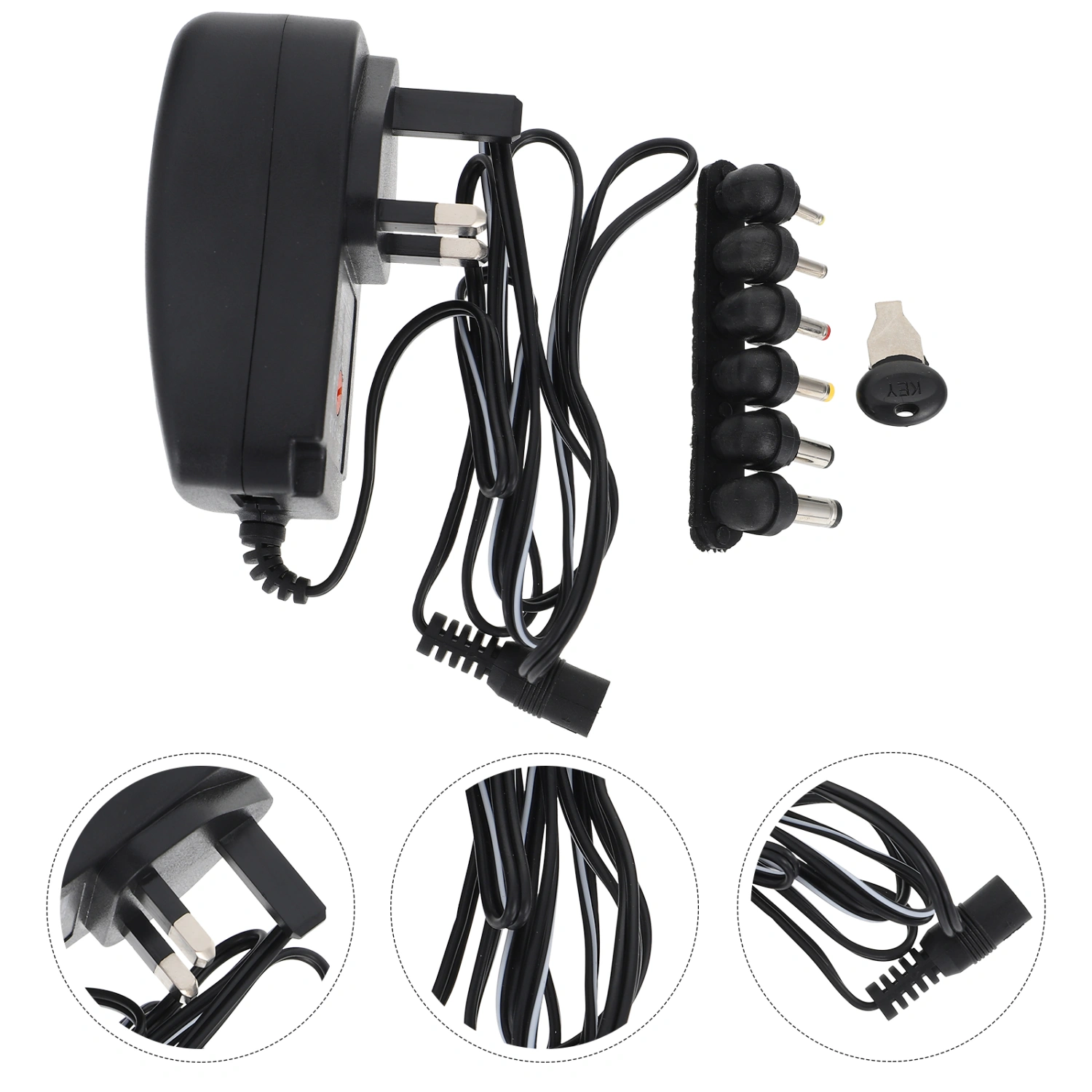 1 Set Home Appliances 3-12V Adjustable Power Supply Adapter Charger UK Plug