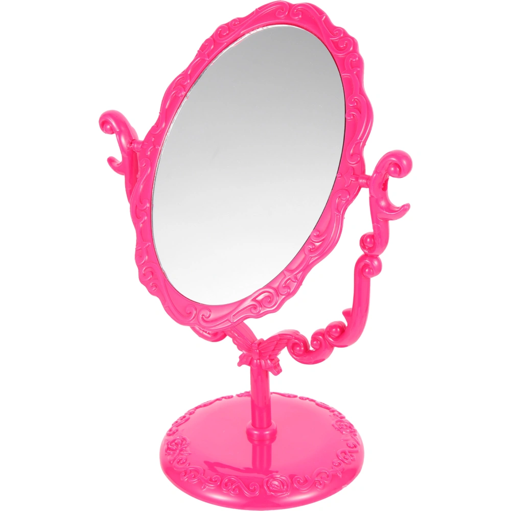 Desktop Mirror Tabletop Multi-functional Mirror Retro Table Mirror Rotating Mirror