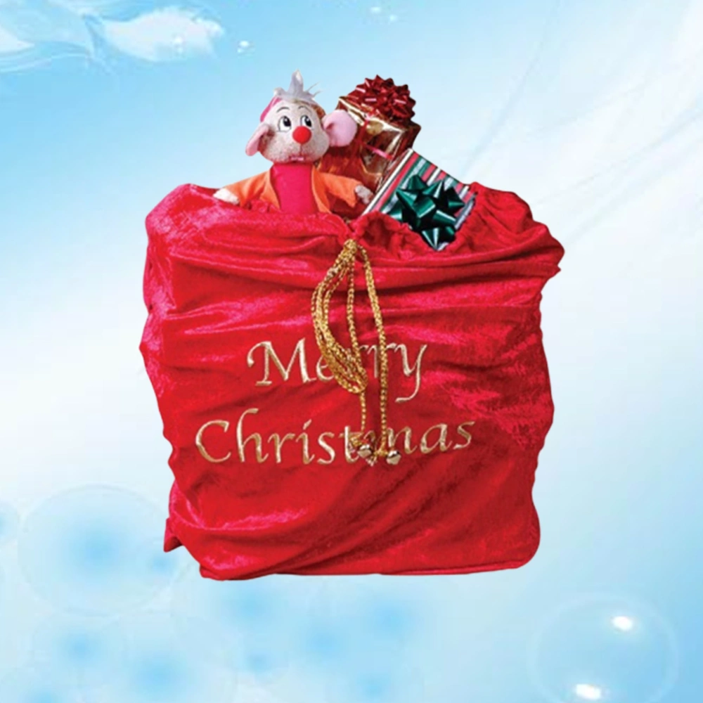 Adorable Red Santa Claus Bag Large Christmas Candy Gift Pouch Sack Santa Costume Accessory