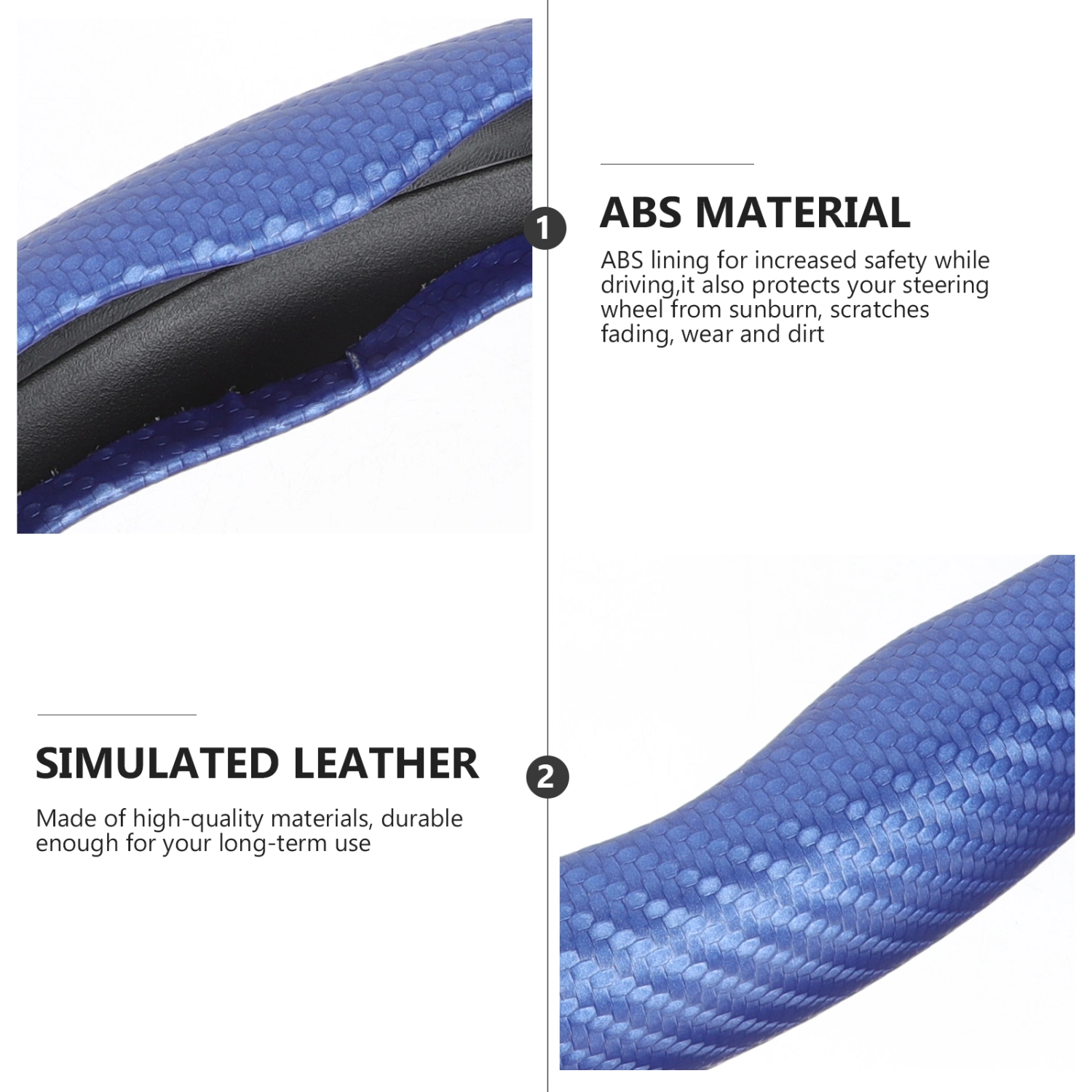1 Pair Car Steering Wheel Cover Protector Anti-Sweat Cover Car Interior Decoration