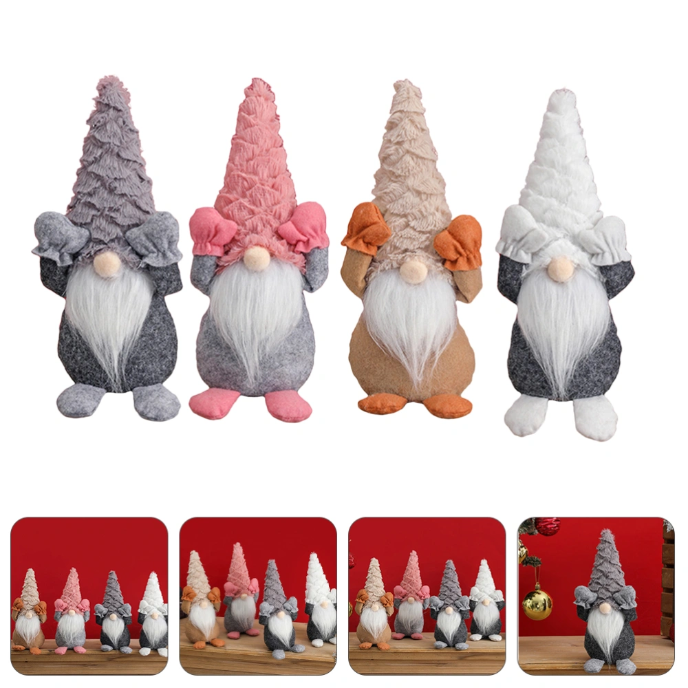 4pcs Faceless Old Doll Showcase Doll Non-woven Fabric Doll Toy Party Supplies