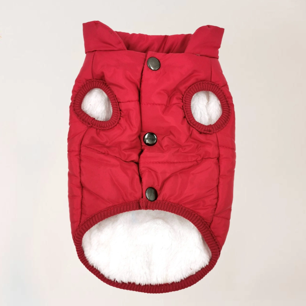 Windproof Dog Waistcoat Cold Weather Warm Dog Winter Dog Vest for Pet Dogs (Red M)